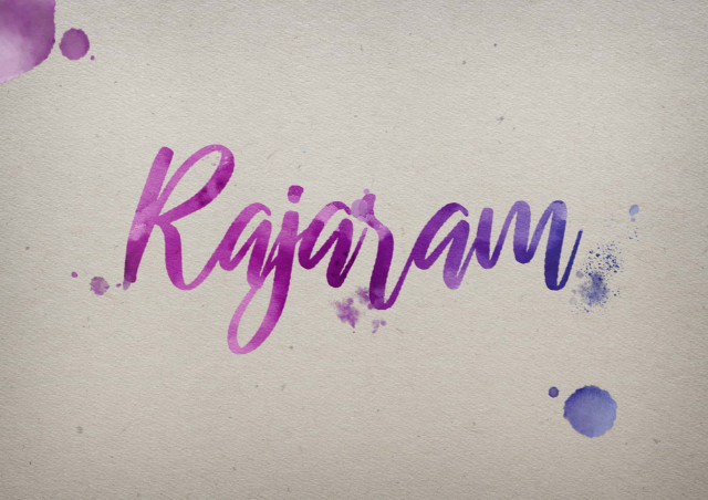 Free photo of Rajaram Watercolor Name DP