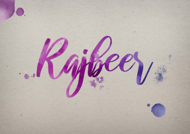 Free photo of Rajbeer Watercolor Name DP