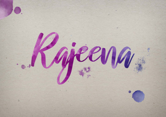 Free photo of Rajeena Watercolor Name DP