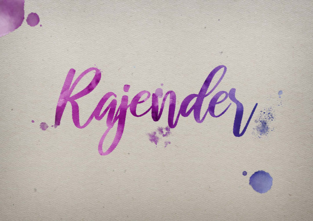 Free photo of Rajender Watercolor Name DP