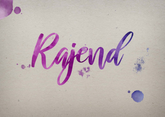 Free photo of Rajend Watercolor Name DP