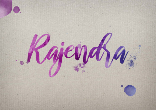 Free photo of Rajendra Watercolor Name DP