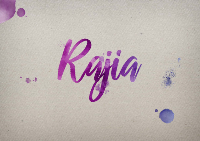 Free photo of Rajia Watercolor Name DP