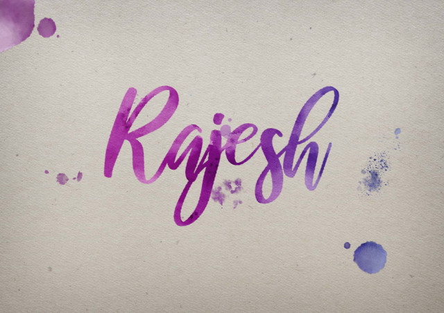 Free photo of Rajesh Watercolor Name DP