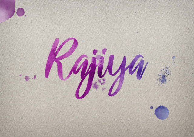 Free photo of Rajiya Watercolor Name DP