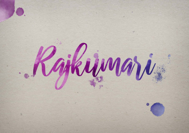 Free photo of Rajkumari Watercolor Name DP