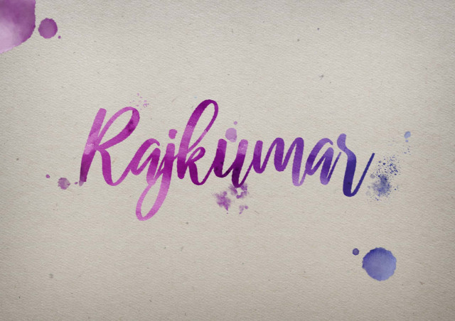 Free photo of Rajkumar Watercolor Name DP