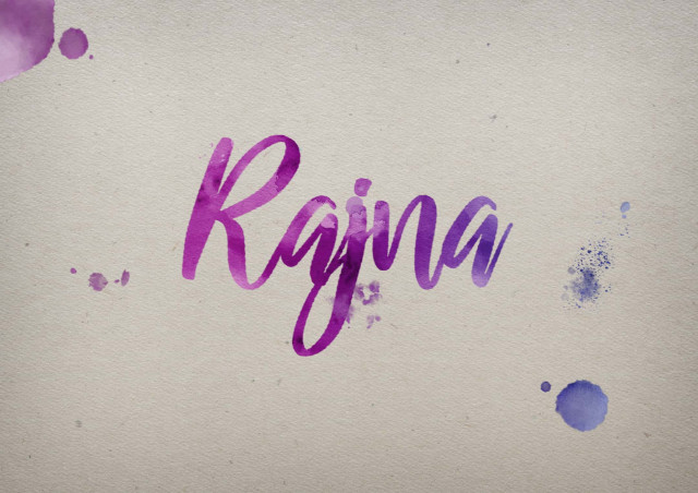 Free photo of Rajna Watercolor Name DP