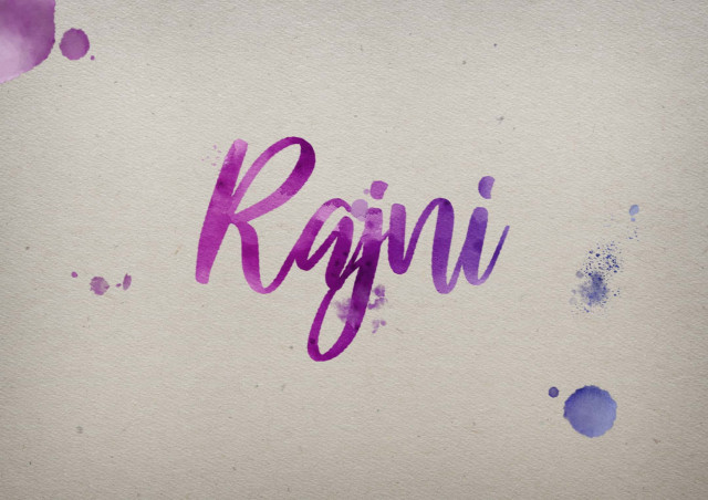 Free photo of Rajni Watercolor Name DP