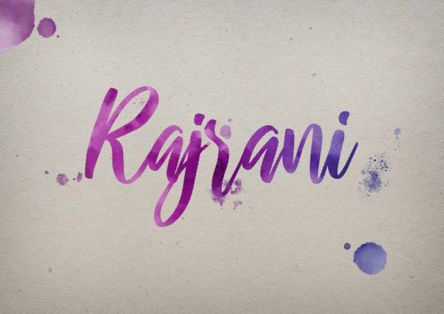 Free photo of Rajrani Watercolor Name DP