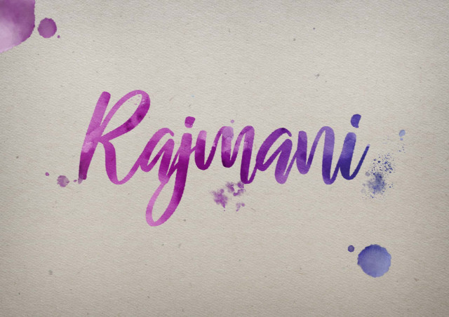 Free photo of Rajmani Watercolor Name DP