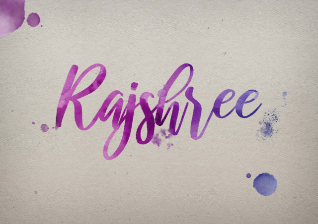 Free photo of Rajshree Watercolor Name DP