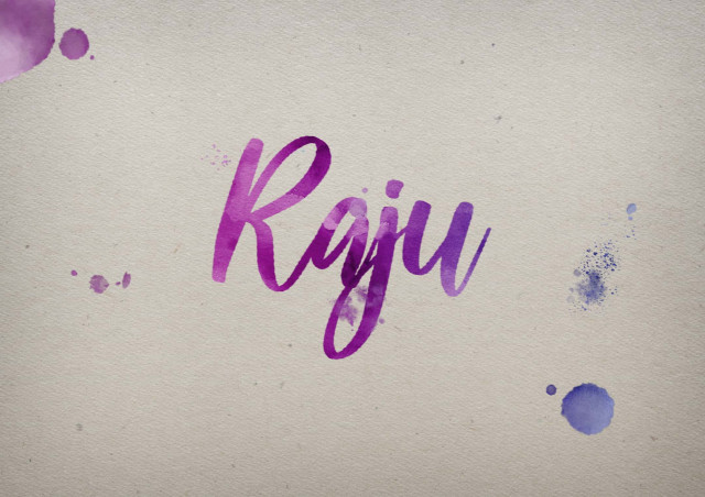 Free photo of Raju Watercolor Name DP