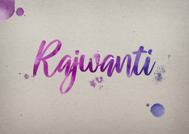 Free photo of Rajwanti Watercolor Name DP