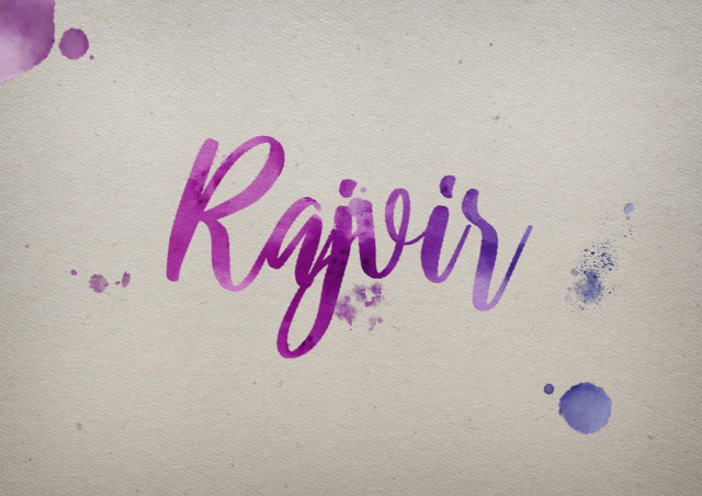 Free photo of Rajvir Watercolor Name DP