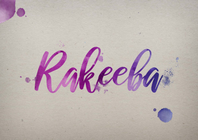 Free photo of Rakeeba Watercolor Name DP