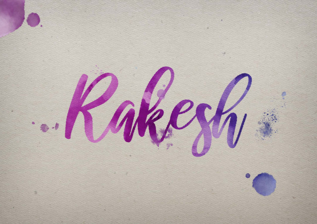 Free photo of Rakesh Watercolor Name DP