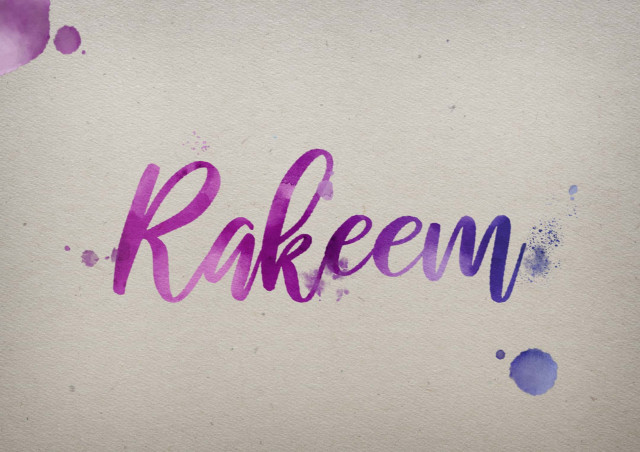 Free photo of Rakeem Watercolor Name DP