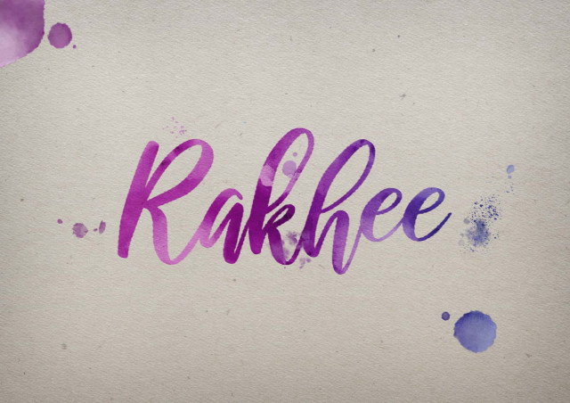 Free photo of Rakhee Watercolor Name DP