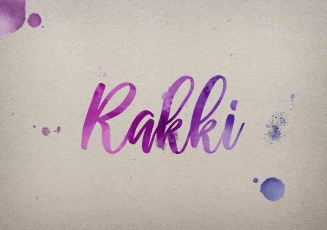 Free photo of Rakki Watercolor Name DP