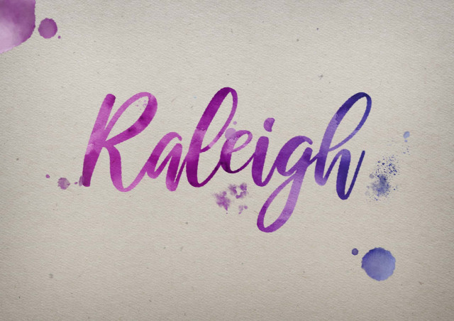 Free photo of Raleigh Watercolor Name DP