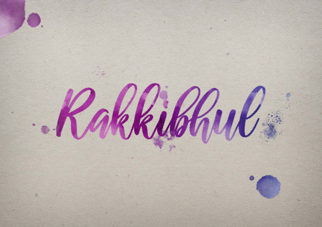 Free photo of Rakkibhul Watercolor Name DP