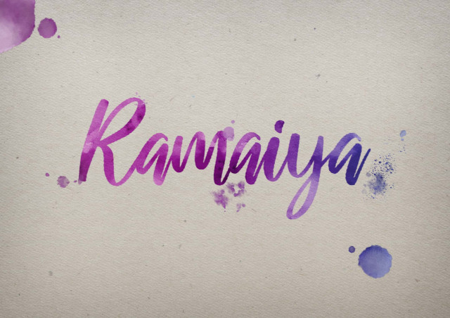 Free photo of Ramaiya Watercolor Name DP