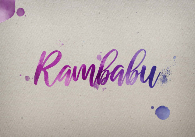 Free photo of Rambabu Watercolor Name DP