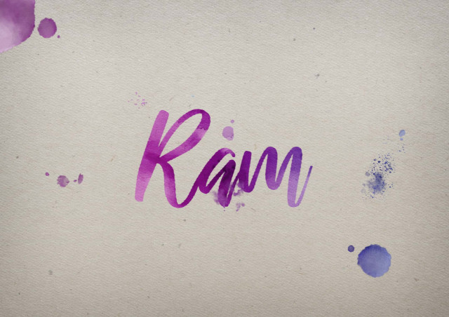 Free photo of Ram Watercolor Name DP