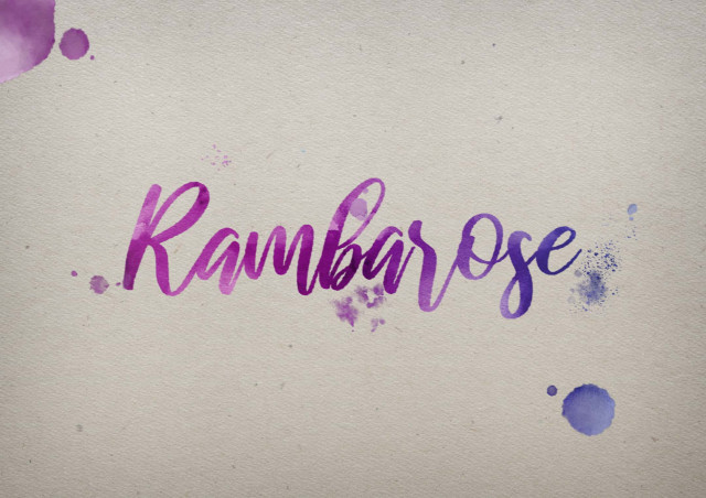 Free photo of Rambarose Watercolor Name DP