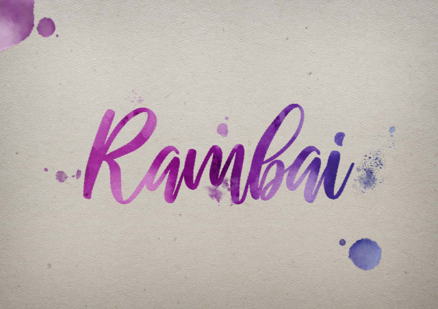 Free photo of Rambai Watercolor Name DP