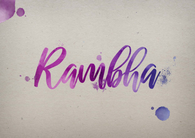 Free photo of Rambha Watercolor Name DP