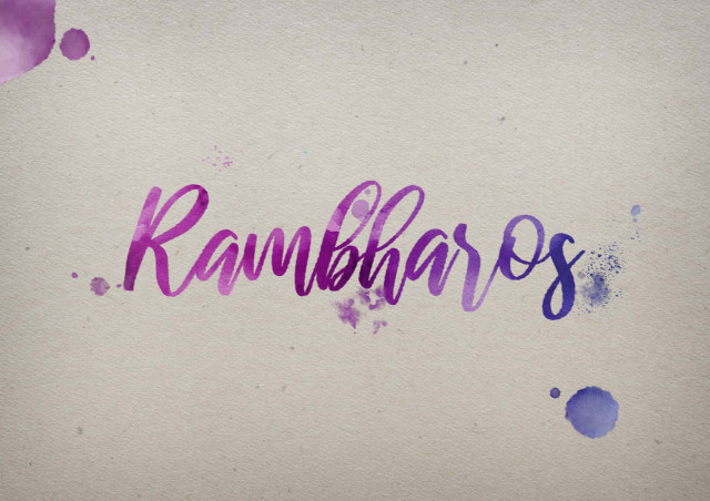 Free photo of Rambharos Watercolor Name DP