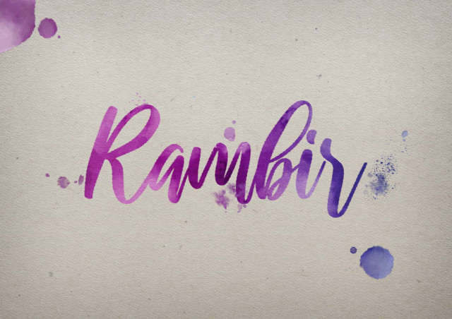 Free photo of Rambir Watercolor Name DP