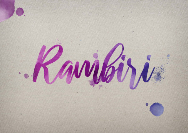 Free photo of Rambiri Watercolor Name DP