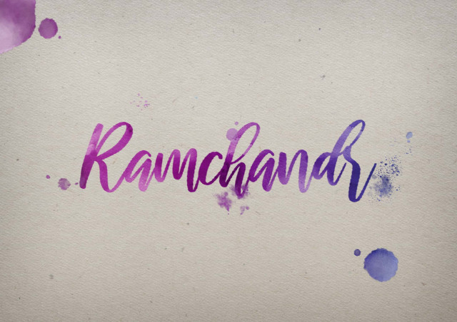 Free photo of Ramchandr Watercolor Name DP