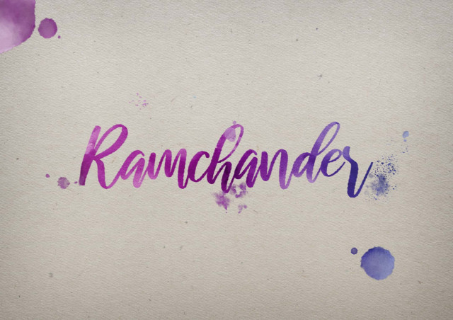 Free photo of Ramchander Watercolor Name DP