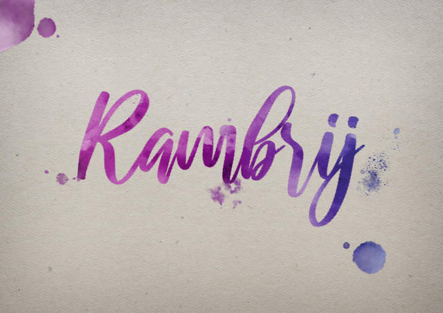 Free photo of Rambrij Watercolor Name DP