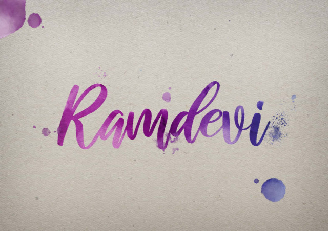 Free photo of Ramdevi Watercolor Name DP