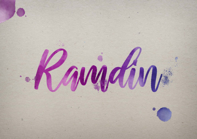 Free photo of Ramdin Watercolor Name DP