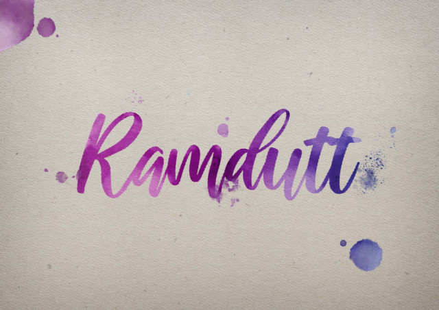 Free photo of Ramdutt Watercolor Name DP