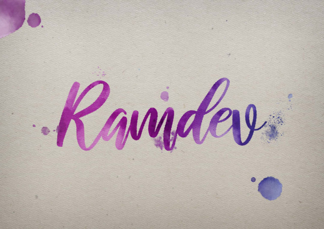 Free photo of Ramdev Watercolor Name DP