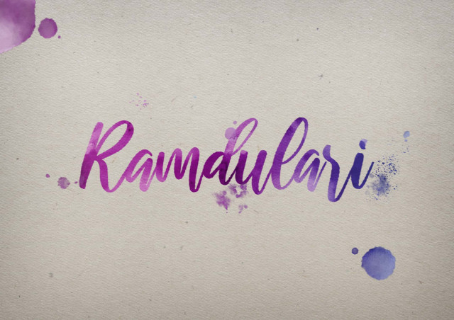 Free photo of Ramdulari Watercolor Name DP