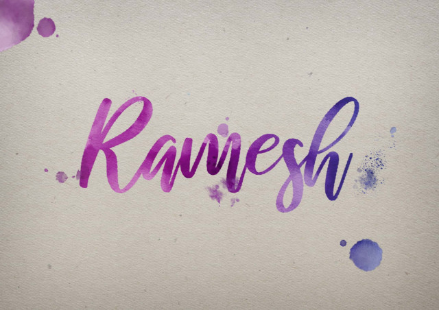 Free photo of Ramesh Watercolor Name DP