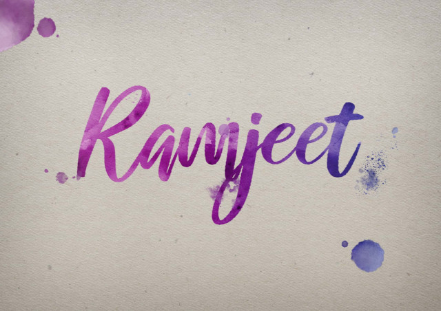 Free photo of Ramjeet Watercolor Name DP