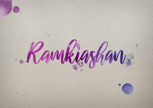 Free photo of Ramkiashan Watercolor Name DP