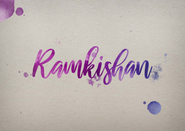 Free photo of Ramkishan Watercolor Name DP