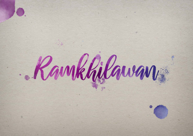 Free photo of Ramkhilawan Watercolor Name DP