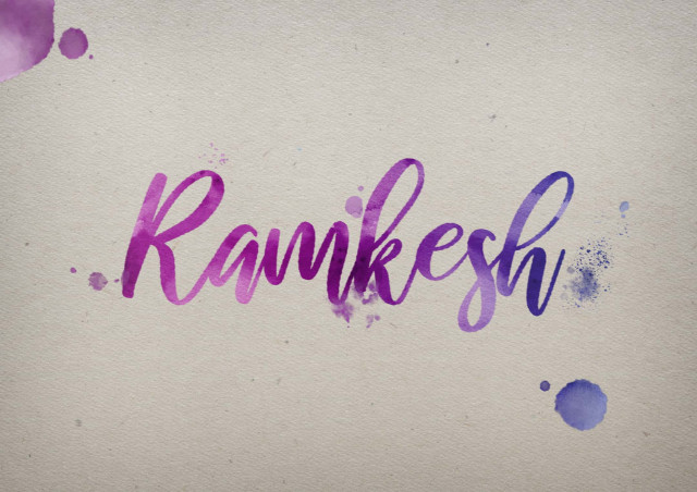 Free photo of Ramkesh Watercolor Name DP