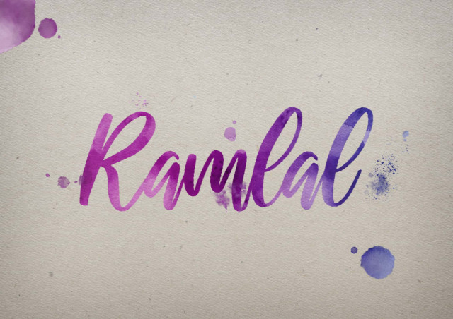 Free photo of Ramlal Watercolor Name DP